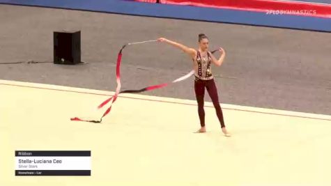 Stella-Luciana Ceo - Ribbon, Silver Stars - 2021 USA Gymnastics Championships