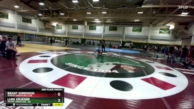 103 lbs 2nd Place Match - Brant Sorenson, Stanley Wrestling Club vs Luke Krueger, MATPAC Wrestling - ND