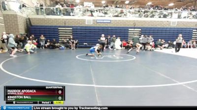 106 lbs Quarterfinal - Maddox Apodaca, Internal Quest vs Kingston Ball, Suples