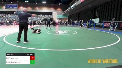 76 lbs Final - Cruz Evans, COWA vs Kai McDonald, Sebolt Wrestling Academy