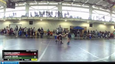 53 lbs Cons. Round 6 - Rayden Garrett, Garrett Wrestling Club vs Carson Seiler, North Knox Wrestling Club