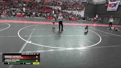 57 lbs Semifinal - Dekker Kamrath, Waterford Youth Wrestling vs Adrian Bolden, A-F Green Demons