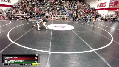 120 lbs Cons. Round 2 - Zayden Stahl, Lovell vs Benjamin Whitright, Cheyenne East