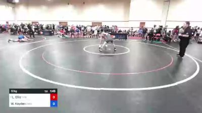 57 kg Rnd Of 32 - Legend Ellis, Threestyle Wrestling Of Oklahoma vs Wesley Hayden, Cardinal Wrestling Club