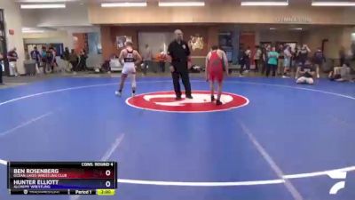 120 lbs Cons. Round 4 - Ben Rosenberg, Ocean Lakes Wrestling Club vs Hunter Elliott, Alchemy Wrestling