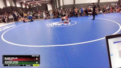 125 lbs Quarterfinal - Blake Hollis, Washington vs Bohden Sowa, Salem Elite Mat Club