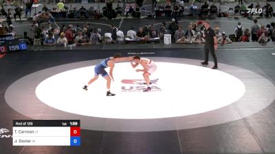 182 lbs Rnd Of 128 - Ty Carman, Utah vs James Dozier, Indiana