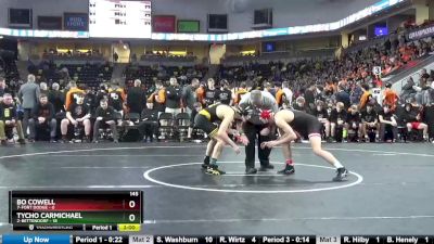 145 lbs Quarterfinal - Tycho Carmichael, 2-Bettendorf vs Bo Cowell, 7-Fort Dodge