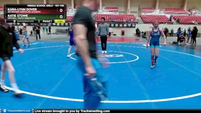 101-106 lbs Round 5 - Kara-Lynn Dover, Roundtree Wrestling Academy vs Katie Stowe, Mitchell Youth Wrestling