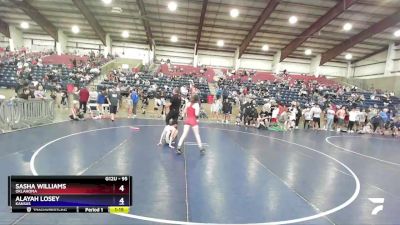 95 lbs Quarterfinal - Sasha Williams, Oklahoma vs Alayah Losey, Kansas