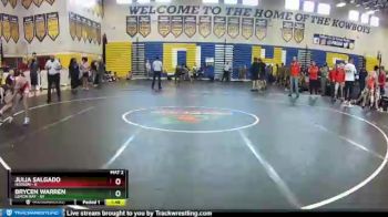 126 lbs Quarterfinals (8 Team) - Julia Salgado, Hudson vs Brycen Warren, Lemon Bay