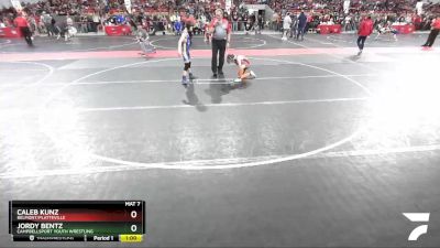 80 lbs Cons. Round 2 - Jordy Bentz, Campbellsport Youth Wrestling vs Caleb Kunz, Belmont/Platteville