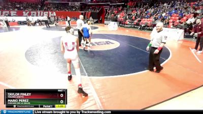 1A 132 lbs Cons. Round 1 - Taylor Finley, Tolono (Unity) vs Mario Perez, Chicago (De La Salle)