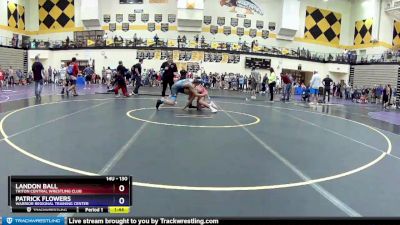 130 lbs Quarterfinal - Landon Ball, Triton Central Wrestling Club vs Patrick Flowers, Warrior Regional Training Center