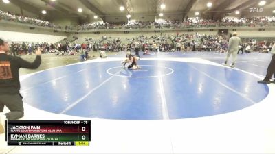 75 lbs Champ. Round 1 - Jackson Fain, Platte County Wrestling Club-AAA vs KyMani Barnes, Eierman Elite Wrestling Club-AA