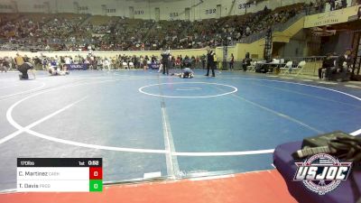 170 lbs Round Of 32 - Carlos Martinez, Cashion Youth Wrestling vs Theron Davis, Prodigy Elite Wrestling