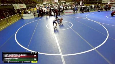 97 lbs Cons. Round 3 - Shawn Conant, California vs Sophia Marie Gonzales, Wolf Den Wrestling Club