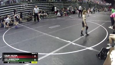 75 lbs Round 1 (6 Team) - Colby Yelton, Kansas Anacondas vs Coy Robertson, Wyoming Twisters