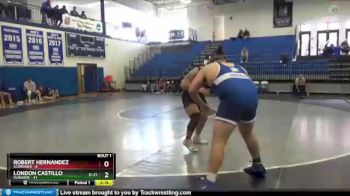 285 lbs Round 1 (4 Team) - London Castillo, Dubuque vs Robert Hernandez, Schreiner