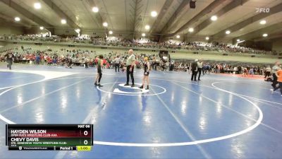 85 lbs Cons. Round 2 - Chevy Davis, Ste. Genevieve Youth Wrestling Club-AAA vs Hayden Wilson, Open Mats Wrestling Club-AAA