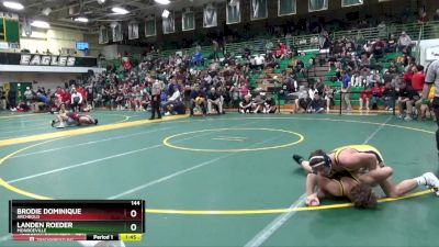 144 lbs Quarterfinal - Brodie Dominique, ARCHBOLD vs Landen Roeder, MONROEVILLE