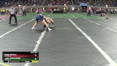 D1-126 lbs Cons. Round 1 - Jake Gawlowski, Dakota HS vs Evan Zavala, Monroe HS