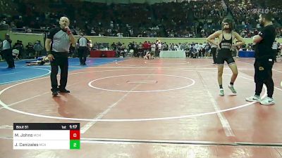 133 lbs Round Of 64 - Miles Johns, Midwest City Middle School Bombers vs Jose Canizales, McAlester