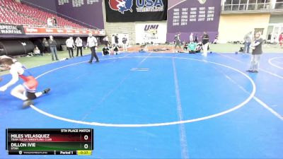 132 lbs 5th Place Match - Miles Velasquez, Team Tulsa Wrestling Club vs Dillon Ivie, Utah