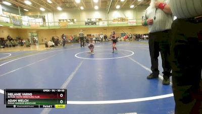 50-55 lbs Round 1 - Melanie Varns, Butler Youth Wrestling Club vs Adam Welch, Rogue Warrior Wrestling