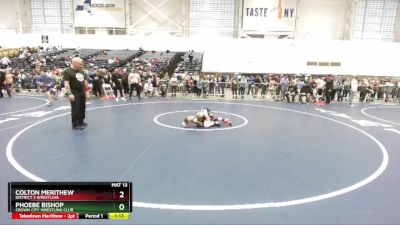 80 lbs Champ. Round 2 - Phoebe Bishop, Crown City Wrestling Club vs Colton Merithew, District 3 Wrestling