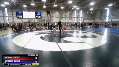 93 lbs Quarterfinal - Micaiah Cortez, CA vs Carleigh Clark, OK