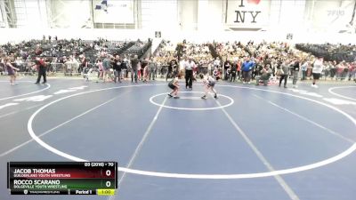 70 lbs Semifinal - Rocco Scarano, Dolgeville Youth Wrestling vs Jacob Thomas, Guilderland Youth Wrestling