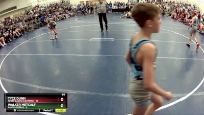 85 lbs Round 5 (6 Team) - Tyce Dunn, South Dakota Lightning vs Walker Metcalf, Kansas Cobras