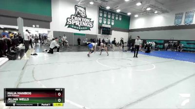 101 lbs Semifinal - Malia Manibog, San Marino vs Jillian Wells, Lakeside