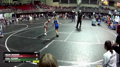 46-48 lbs Quarterfinal - Emily Rogers, Shelton Wrestling Club vs Reese Bingner, Norfolk Jr Wrestling Club