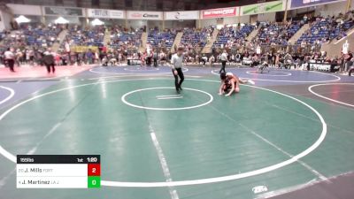 155 lbs Round Of 16 - Jeremiah Mills, Fort Morgan Wrestling Club vs Josia Martinez, La Junta