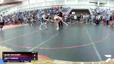 120 lbs Champ. Round 1 - Blaze Van Gundy, OH vs Brett Harman, IL