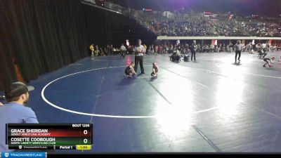 50 lbs Round 3 - Cosette Coorough, North Liberty Wrestling Club vs Grace Sheridan, Sebolt Wrestling Academy