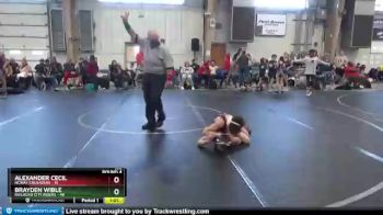 100 lbs Round 4 (8 Team) - Brayden Wible, Railroad City Riders vs Alexander Cecil, NCWAY Crusaders