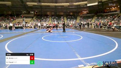 67 lbs Quarterfinal - Willow Anno, Hurricane Wrestling Academy vs Hattie Foust, Tuttle Wrestling