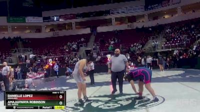 Girls 235 lbs Cons. Round 2 - Amajahwaya Robinson, Del Norte vs Danielle Lopez, Highland