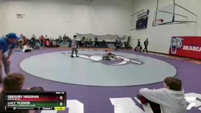 94-113 lbs Round 2 - Lucy Ticknor, Glenrock Wrestling Club vs Gregory Vrooman, Douglas WC