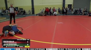 105 lbs Round 5 - Kolten Bollig, Evansville Wrestling Club vs Jacob Penzkover, LAW - Lacrosse Area Wrestlers