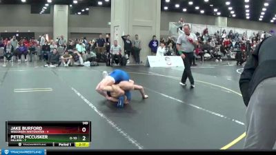 149 lbs Quarters & 1st Wb (16 Team) - Peter McCusker, Millikin vs Jake Burford, Wisconsin-Whitewater