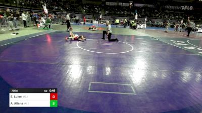 70 lbs Quarterfinal - Ethan Luker, Yale Street Wrestling Club vs Andrew Allena, Yale Street