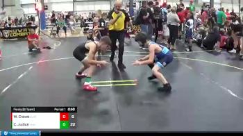 70 lbs Finals (8 Team) - Caleb Judice, Untouchables White vs Wyatt Crowe, American Gladiators-Red