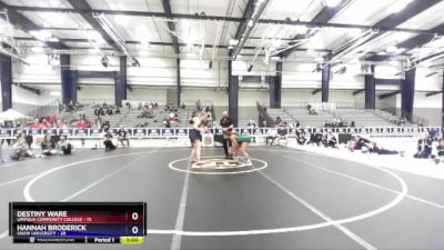 170 lbs Round 1 (3 Team) - Hannah Broderick, Snow University vs Destiny Ware, Umpqua Community College