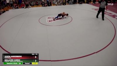 74 lbs Quarterfinal - Jaxon Anderberg, Minnesota vs Benjamin Ahedo, Pursuit Wrestling Minnesota