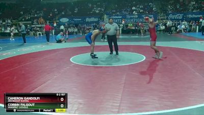 D 2 157 lbs Cons. Round 5 - Cameron Gandolfi, Archbishop Rummel vs Corbin Falgout, Vandebilt Catholic