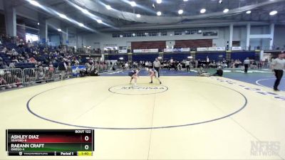 120 lbs Quarterfinal - RaeAnn Craft, Owego-4 vs Ashley Diaz, Seaford-8